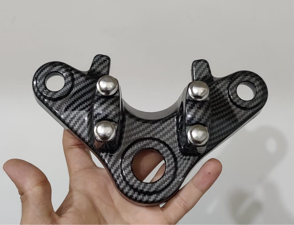 CG 125 CARBON FIBER DIPED steering stem upper part